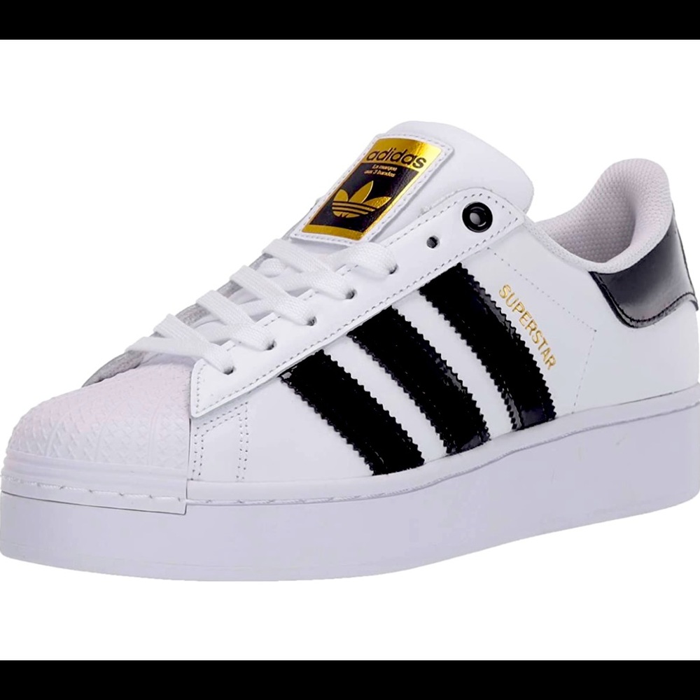 Adidas Superstar Bold W Black Gold Limited Edition size 7 US rare